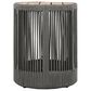 Hearth and Haven 2-Piece Outdoor Coffee Table and Side Table Set with Woven Rope Design in Grey and Teak, , large