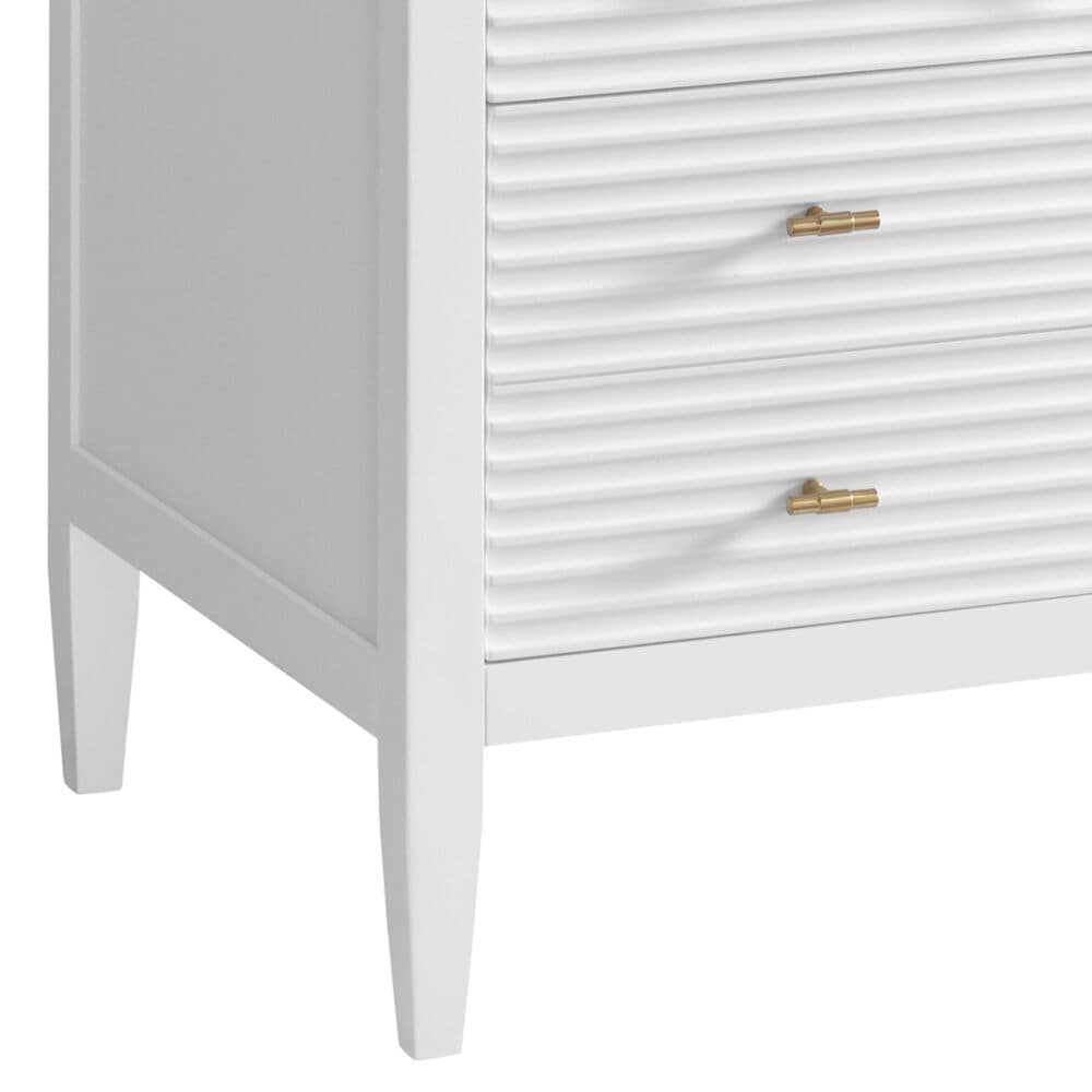 James Martin Vanities Myrrin 48&quot; Vanity in Bright White with Single Hole and 3 cm White Zeus Quartz Top &amp; Backsplash, , large