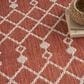 Nourison Positano Southwestern Terracotta 4" x 6" Indoor/Outdoor Area Rug, , large