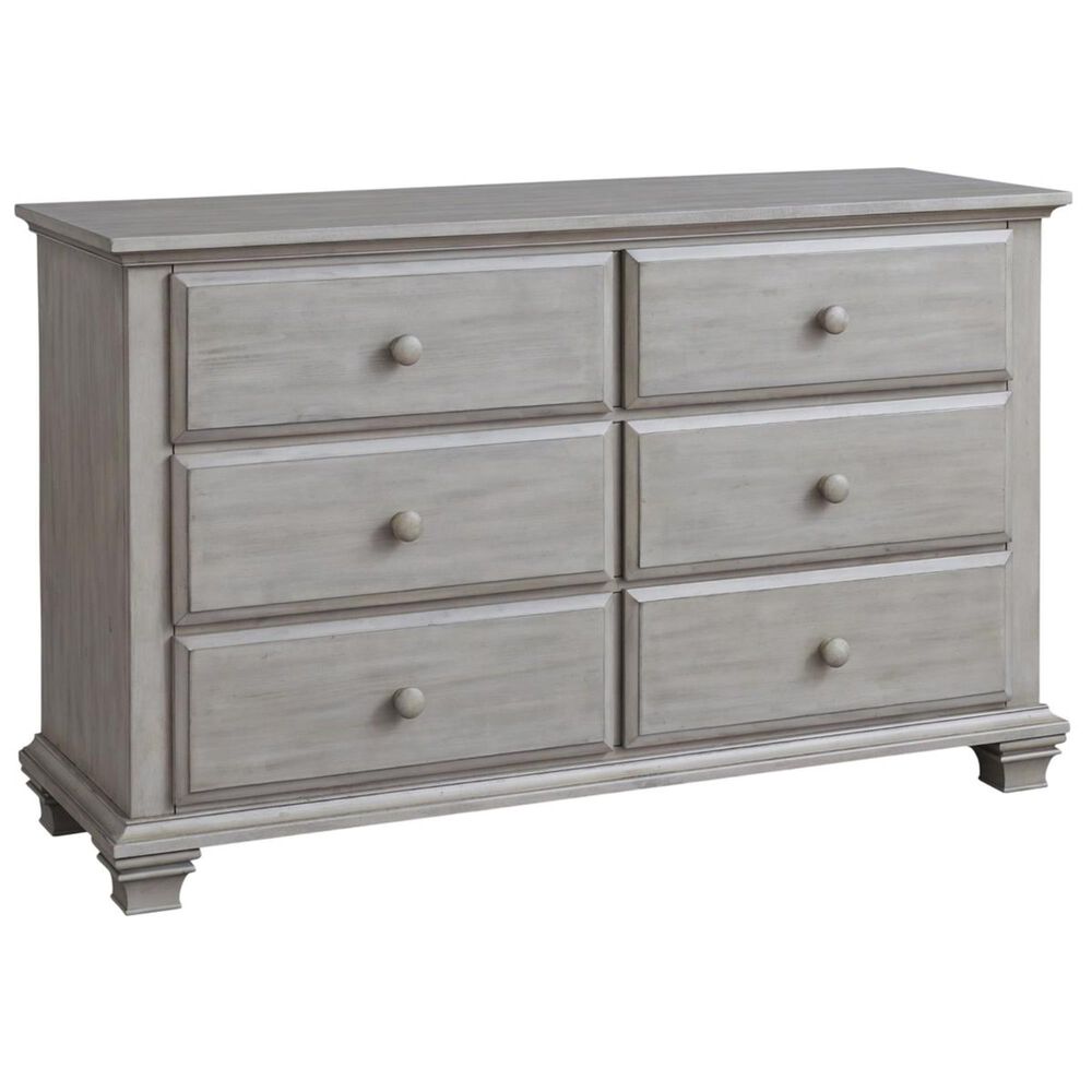 Oxford Baby Kenilworth 6 Drawer Dresser and Changing Topper in Stone Wash, , large