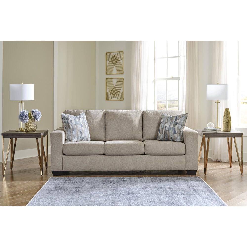 Ashley Deltona Stationary Sofa and Loveseat Set in Parchment, , large