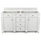 James Martin Vanities Bristol 60" Double Bathroom Vanity in Bright White with 3 cm Eternal Jasmine Pearl Silestone Top, Rectangular Sinks and FreePower Wireless Charger, , large