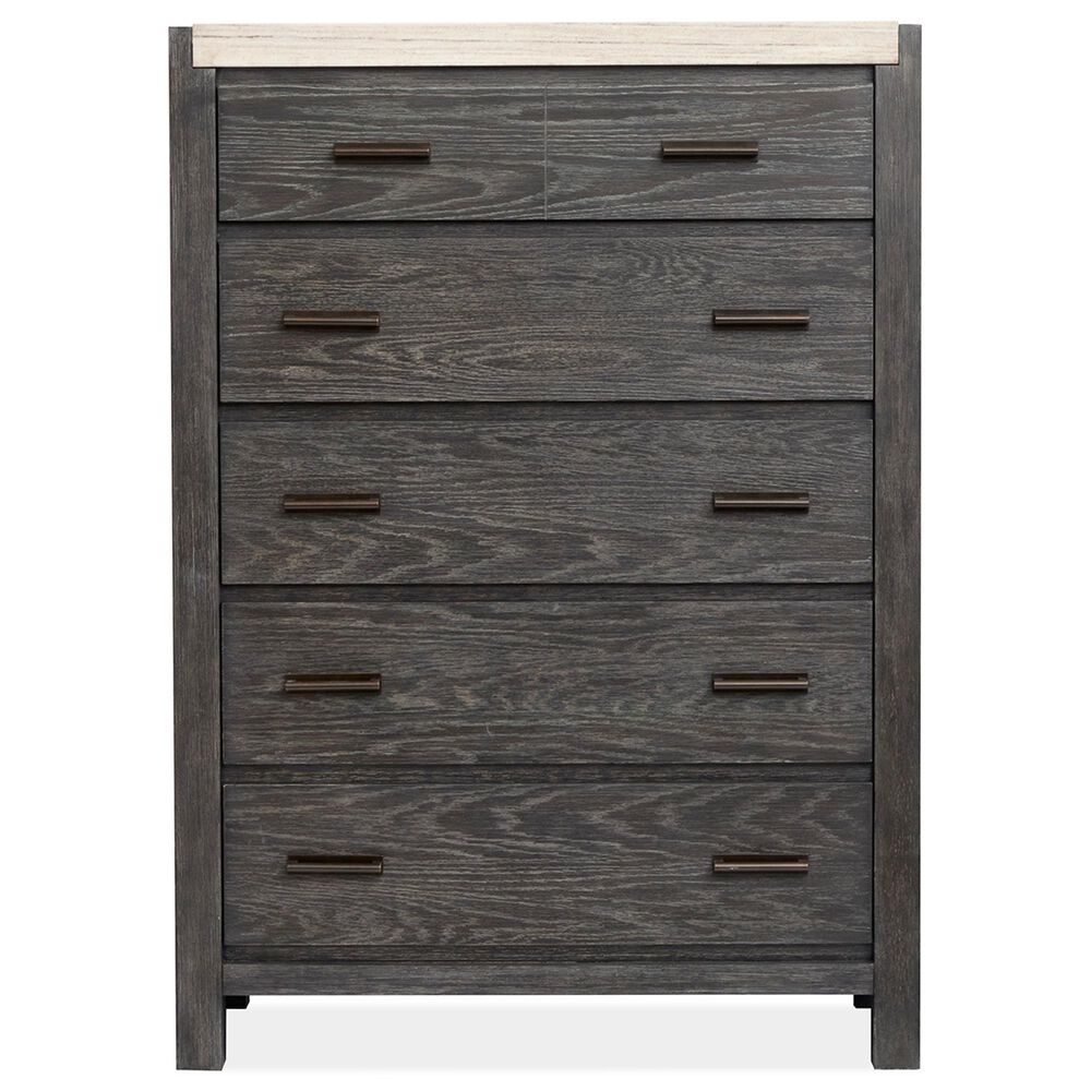 Nicolette Home Plum Creek 5 Piece King Upholstered Storage Bedroom Set in Ravenwood Black, , large