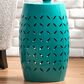 Hearth and Haven Lilac Outdoor Metal Side Table with Cylindrical Design in Teal, , large