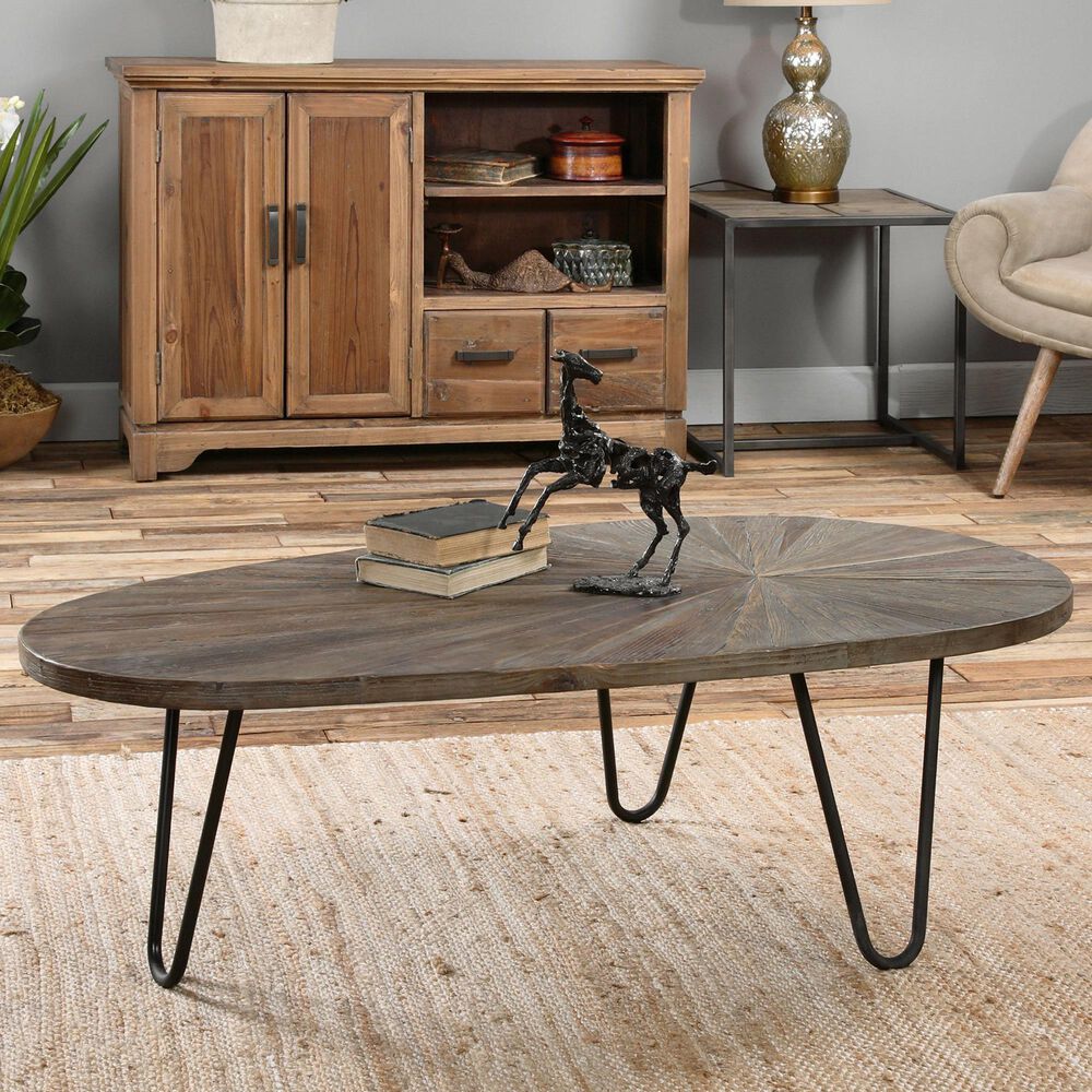 Uttermost Leveni Coffee Table in Brown, , large
