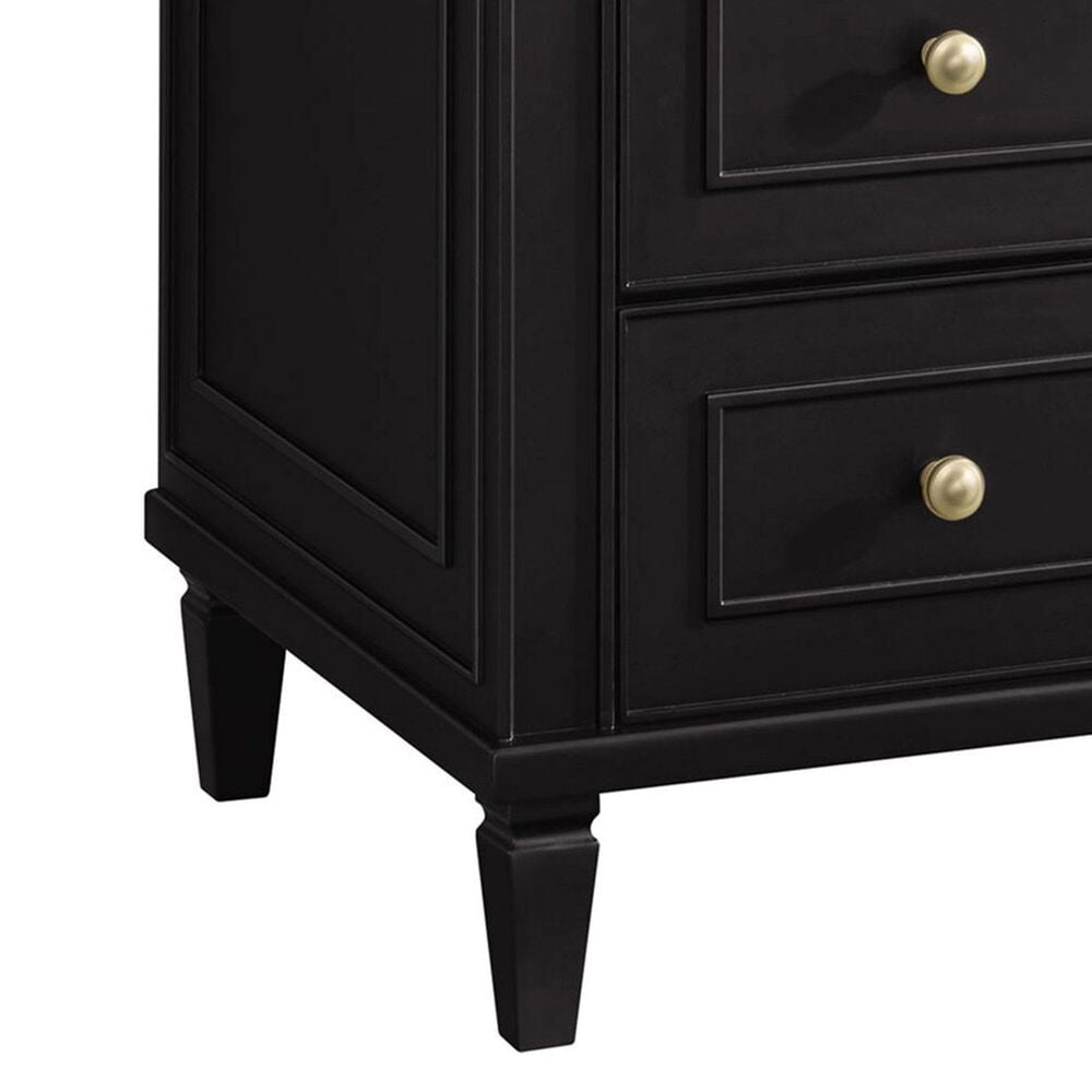 James Martin Vanities Lorelai 36&quot; Single Vanity in Black Onyx with 3 cm Arctic Fall Solid Surface Top, , large