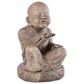 Alfresco Home Wishing Buddha Patio Statue in Brown, , large