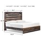 Ashley Drystan 4-Piece King Panel Bedroom Set in Brown Rustic, Burnt Orange and Teal, , large