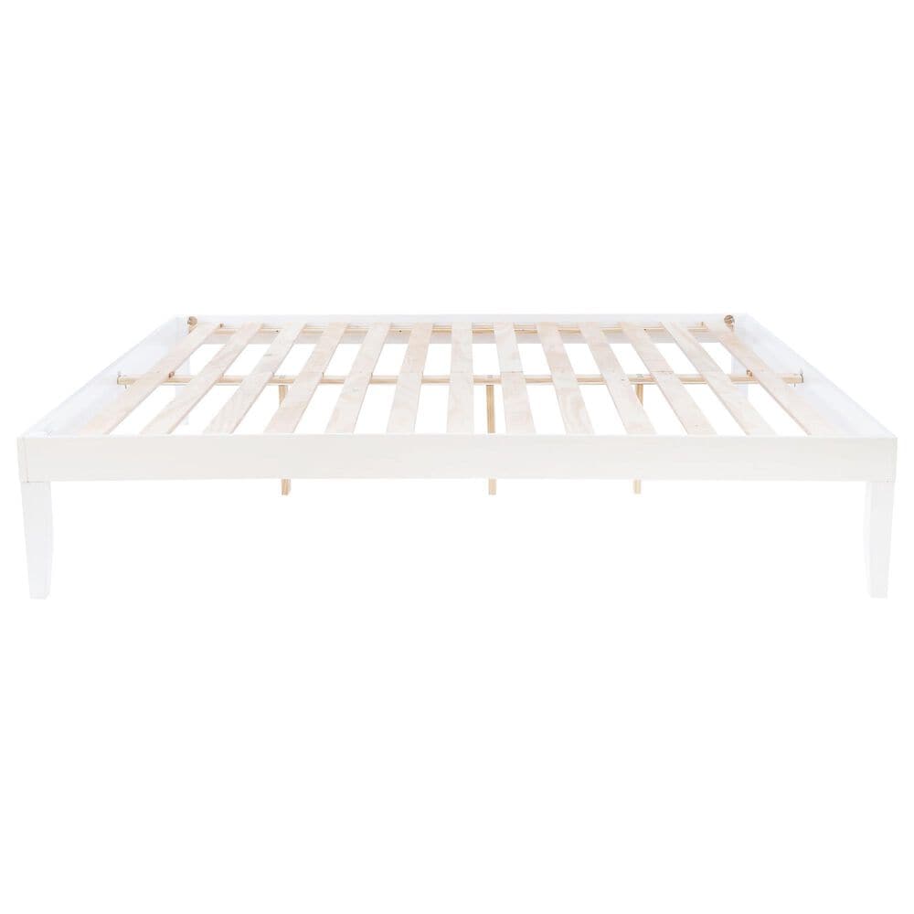 Linon Home Decor Polly King Platform Bed in Bold White, , large