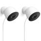Google Nest 2-Pack Outdoor Smart Security Camera in Snow (2rd Gen), , large