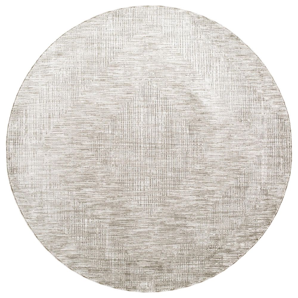 Surya Masterpiece Light Sage, Medium Gray and Cream 7"10" Round Area Rug, , large