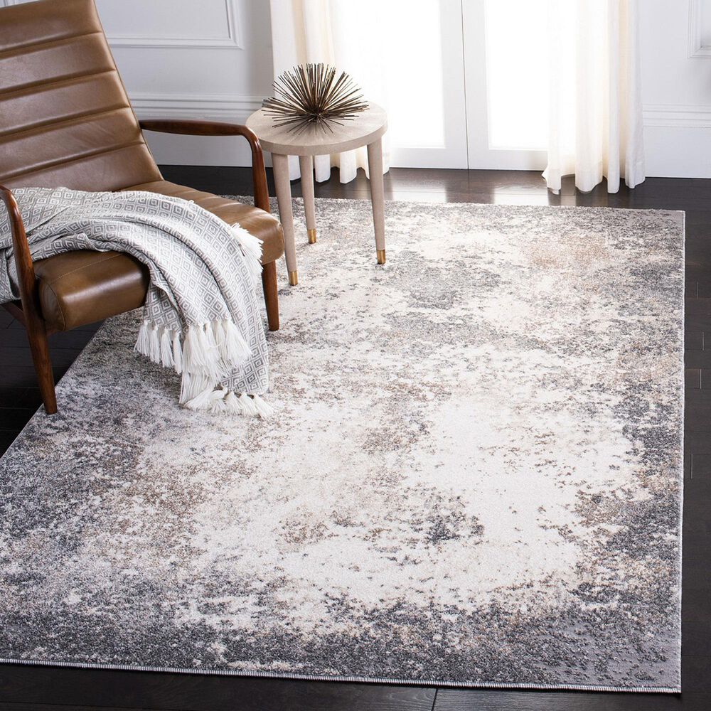 Safavieh Aston ASN707 3&#39; x 5&#39; Grey and Ivory Area Rug, , large
