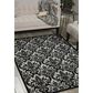 Nourison Damask DAS02 8" x 10" Black and White Area Rug, , large