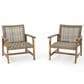 Hearth and Haven Hampton Club Chair in Natural and Gray (Set of 2), , large