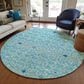 Dalyn Rug Company Portico PO4 Teal 8" Round Area Rug, , large