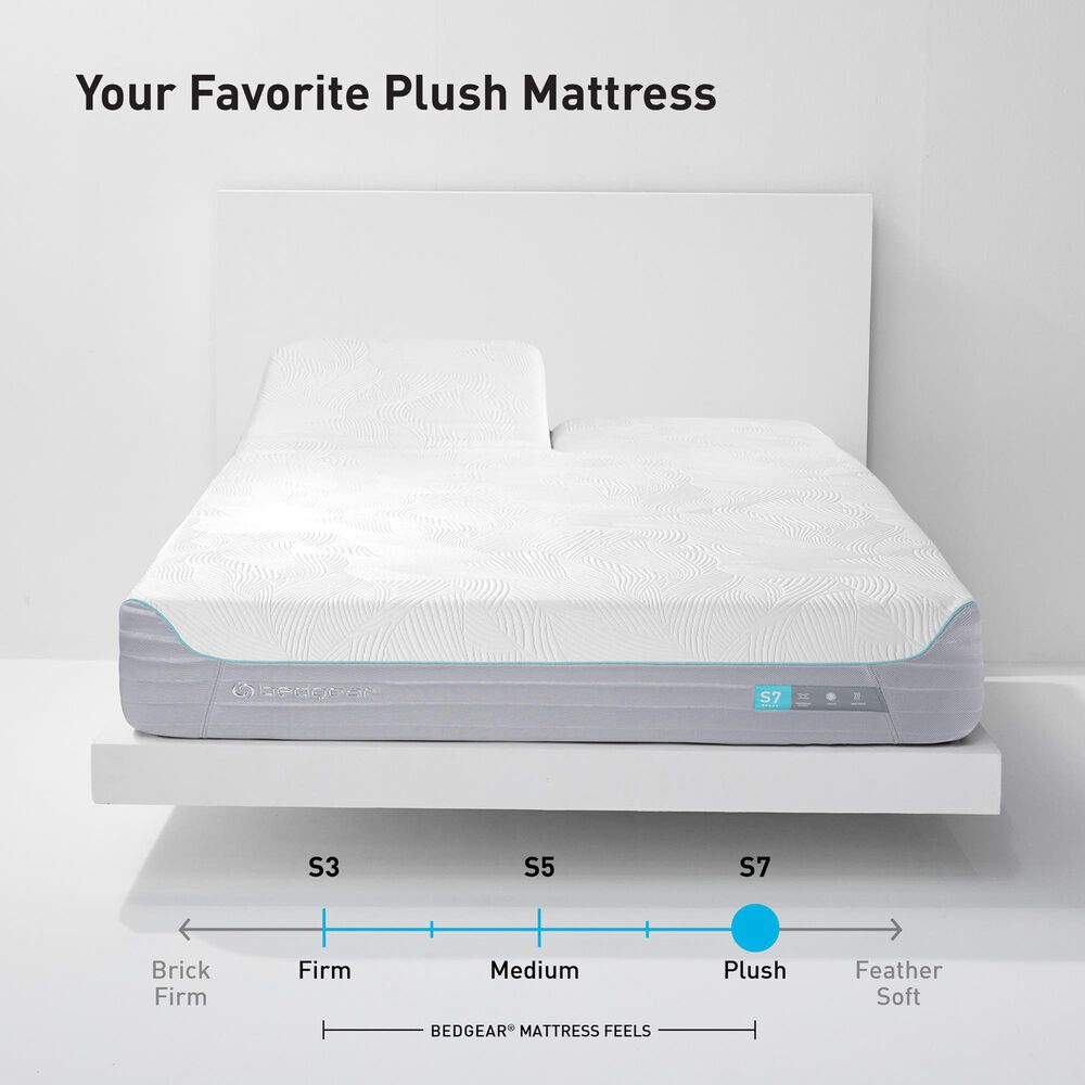 Bedgear S7 LSX Plush Flex Head California King Mattress, , large