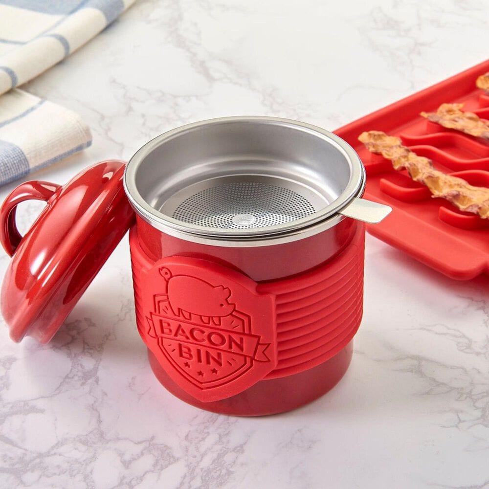 Talisman Designs Bacon Bin in Dark Red, , large