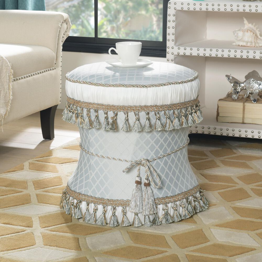 Jennifer Taylor Home Leona Decorative Ottoman Icy Blue, , large
