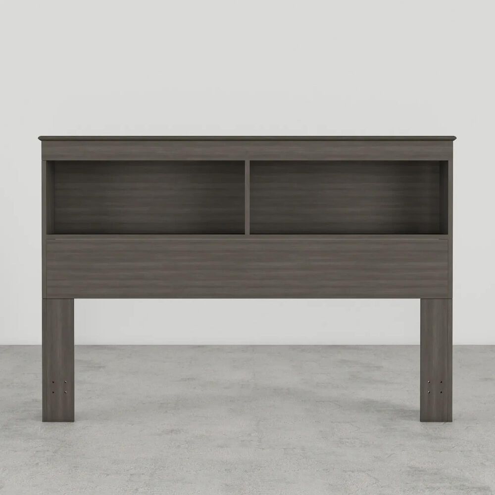 Lemoore Essential Full/Queen Bookcase Headboard in Storm Grey, , large