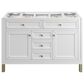 James Martin Vanities Chicago 48" Single Bathroom Vanity in Glossy White with 3 cm Lime Delight Quartz Top and Rectangular Sink, , large