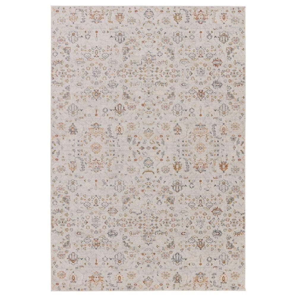 Jaipur Cirque Waverly 10"2" x 14" Pumice Stone, White Alyssum, Turbulence, Dull Gold and Cashew Area Rug, , large