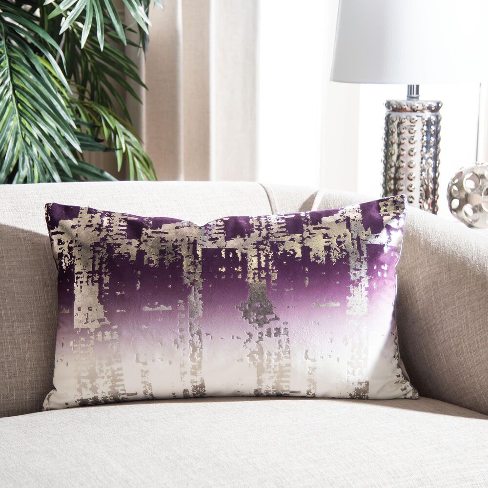 Safavieh Rensia 12" x 20" Pillow in Purple, , large