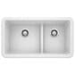 Blanco Ikon 33" Apron Double Bowl Farmhouse Sink with Low Divide in White, , large