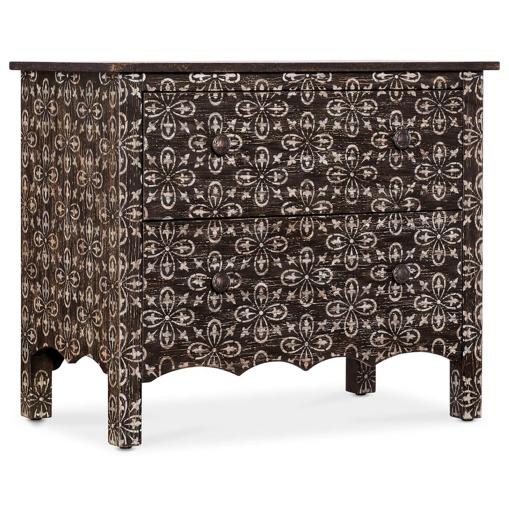 Hooker Furniture Americana 2-Drawer Nightstand in Black, , large