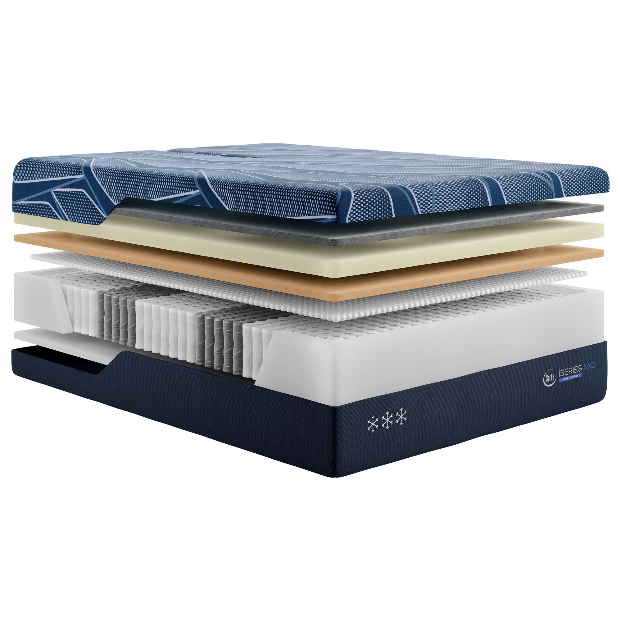 Serta iSeries スプリングマットレス シングル Serta iSeries NXG 4500 Plush Hybrid King Mattress with Low Profile