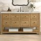 James Martin Vanities Breckenridge 60" Single Bathroom Vanity in Light Natural Oak with 3 cm Victorian Silver Quartz Top and Rectangular Sink, , large