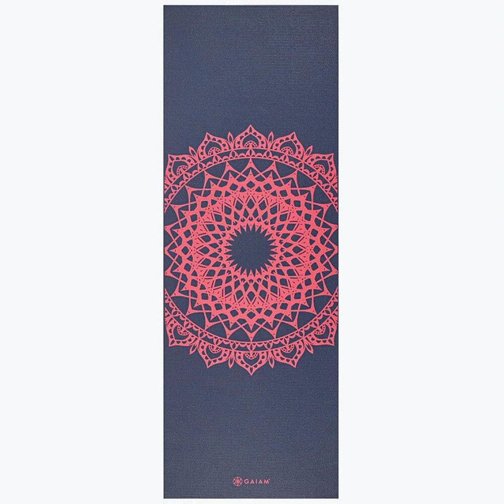 Gaiam Navy Fleur Marrakesh Yoga Mat &#40;4MM&#41;, , large