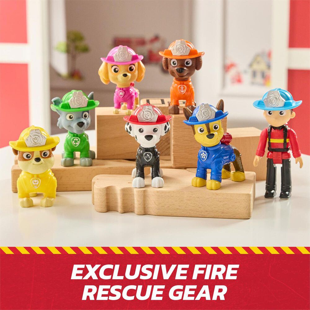 PAW Patrol 7-Piece Fire Rescue Team Figure Pack in Multicolor, , large