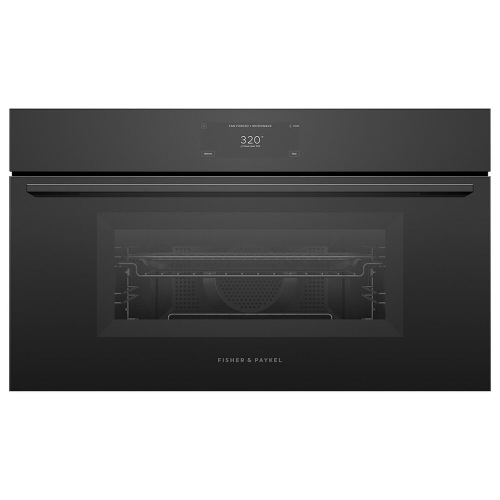 Fisher and Paykel Series 9 30" Minimal Smart Compact Convection-Speed Oven in Black, , large