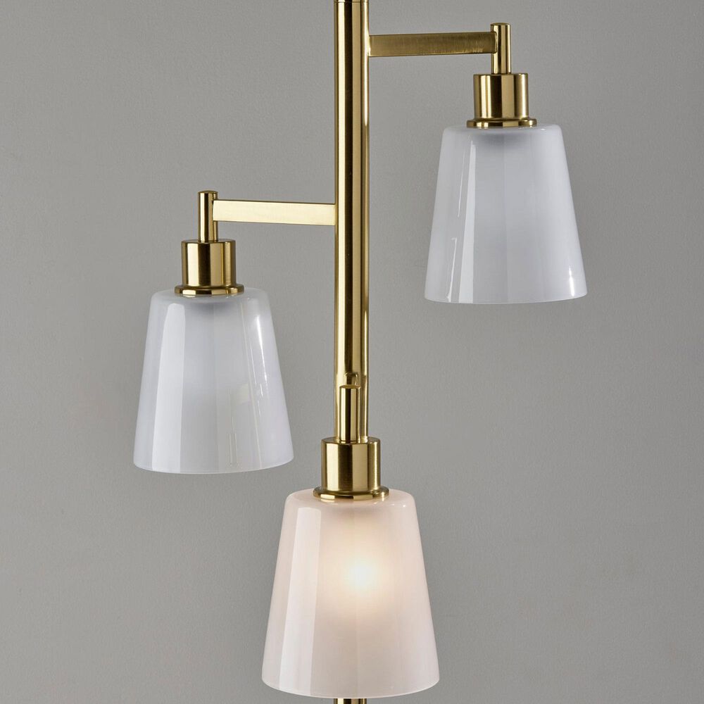 Adesso Gio Floor Lamp in Painted Brass, , large