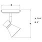 Vaxcel Alto 4-Light Ceiling Spot in Brushed Nickel and Chrome, , large