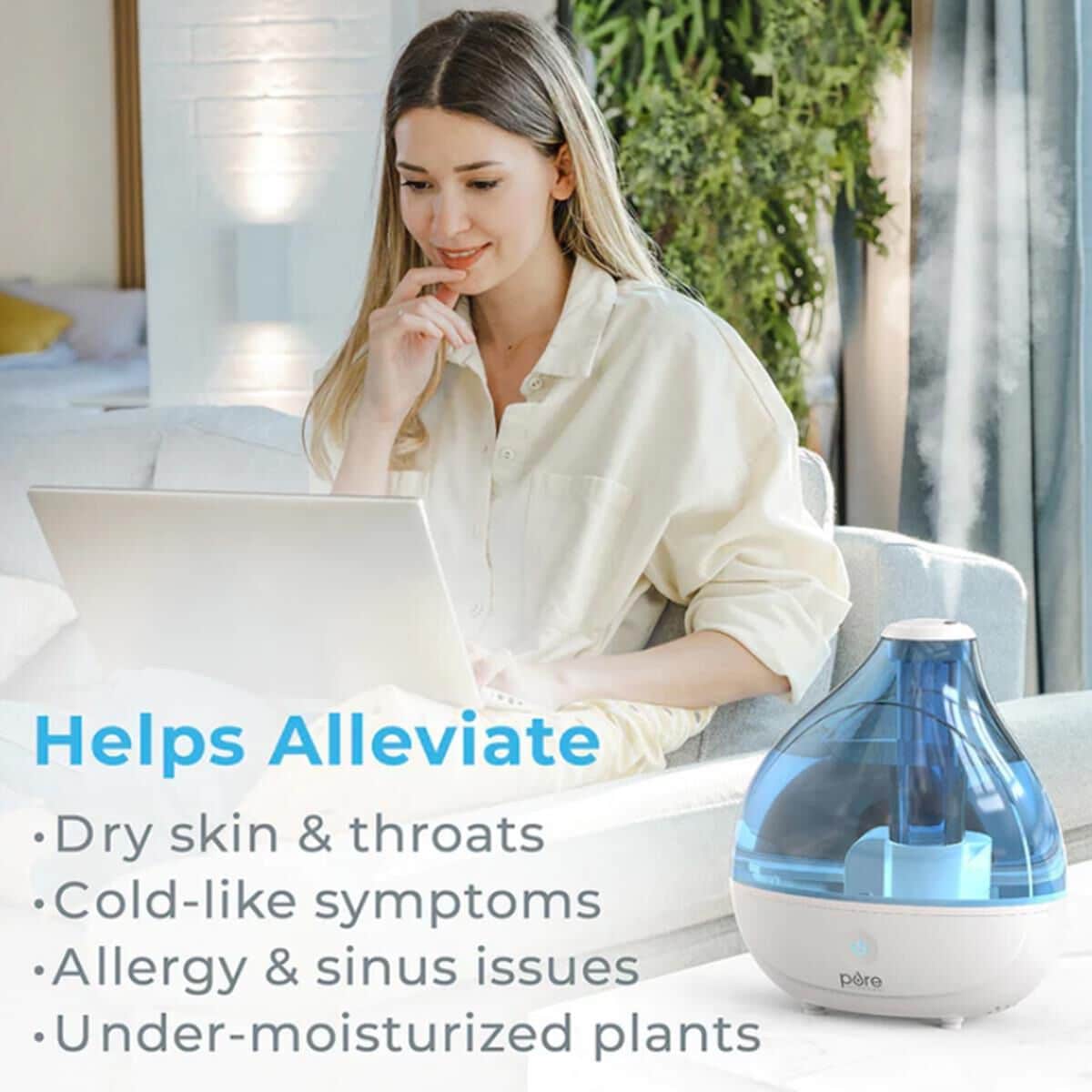 Pure Enrichment MistAire Ultrasonic Cool Mist Humidifier NFM