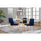 Lumisource Fuji Side Chair with Blue Cushion in Gold (Set of 2), , large