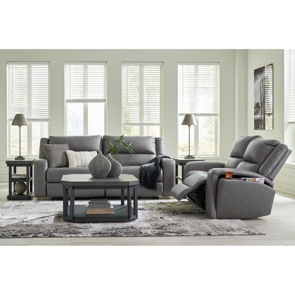 Ashley Brixworth 2-Seat Reclining Sofa in Slate, , large