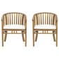 Hearth and Haven Outdoor Dining Chair with Cream Cushion in Teak (Set of 2), , large