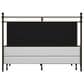 Richlands Furniture Ashley King Poster Panel Metal and Upholstered Bed in Brown and Rustic Brown, , large