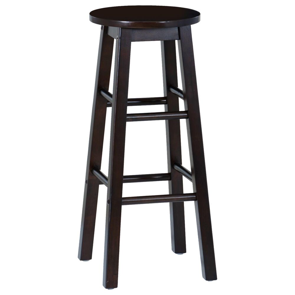 Linon Home Decor Abby 29" Bar Stool in Walnut, , large