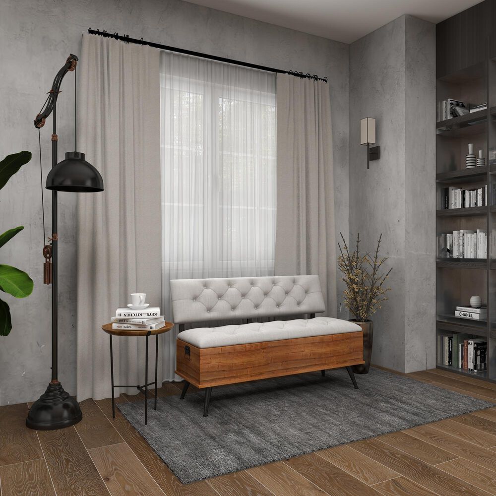 Maple and Jade Industrial Floor Lamp in Black and Copper, , large