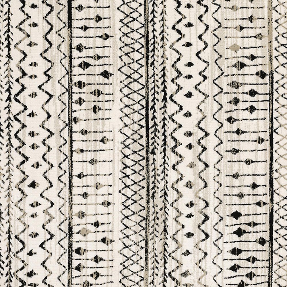 Oriental Weavers Georgia Tribal 8826E 7&#39;10&quot; x 10&#39;10&quot; Ivory and Black Area Rug, , large