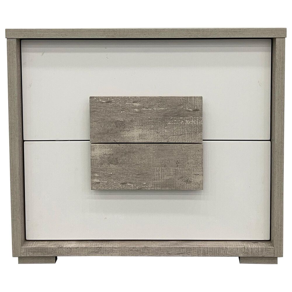 Mayberry Hill San Matteo 2-Drawer Nightstand in Ash Gray and White, , large