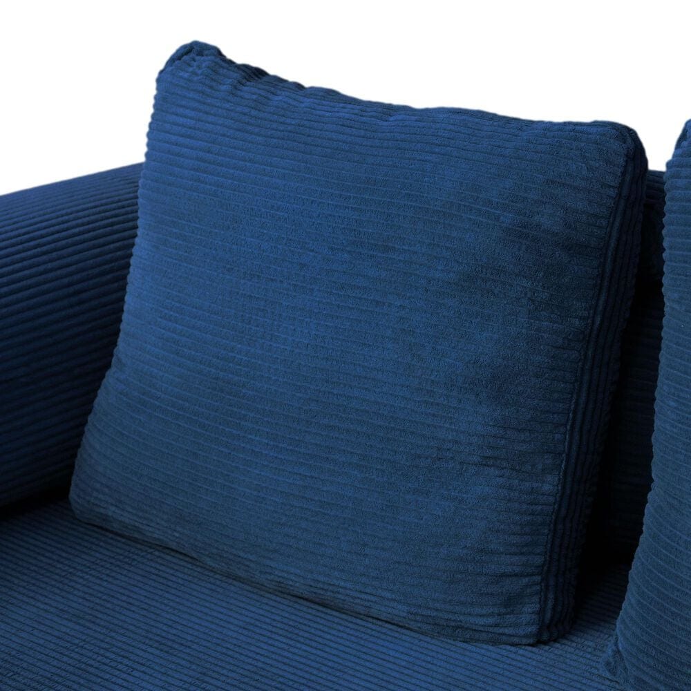 Furniture of America Ellis Stationary Modular Customizable Space-Saving Sofa in Blue, , large