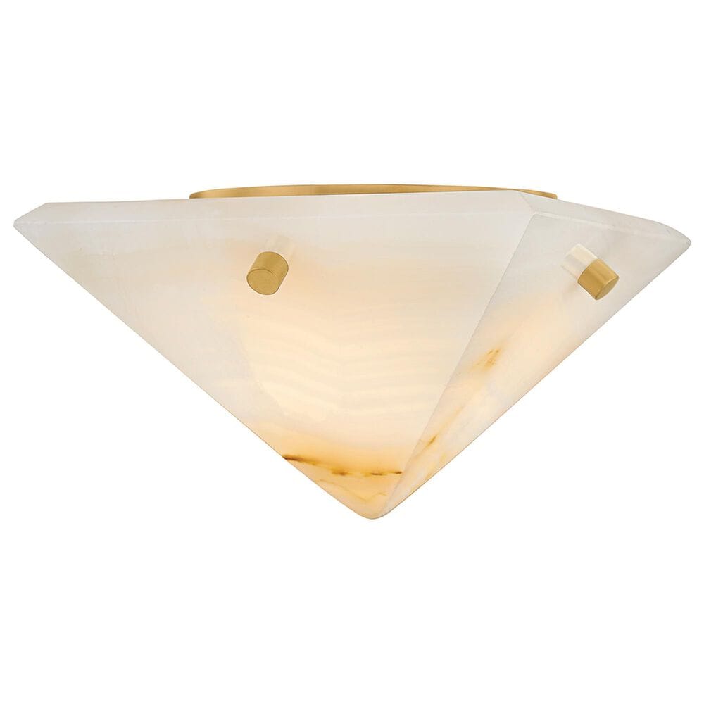 Troy Lighting Geo 1-Light Flush Mount in Vintage Brass, , large