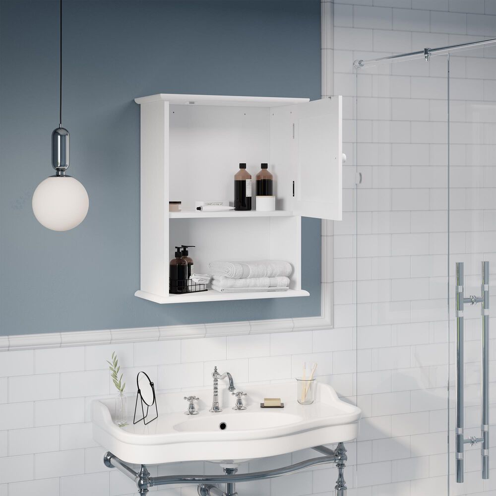 Timberlake Wall Mount Storage Cabinet in White, , large