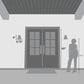 Hunter Aeronaut 1-Light Outdoor Small Wall Light in Matte Black, , large