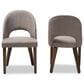 Baxton Studio Wesley Side Chair with Light Grey Cushion in Walnut (Set of 2), , large