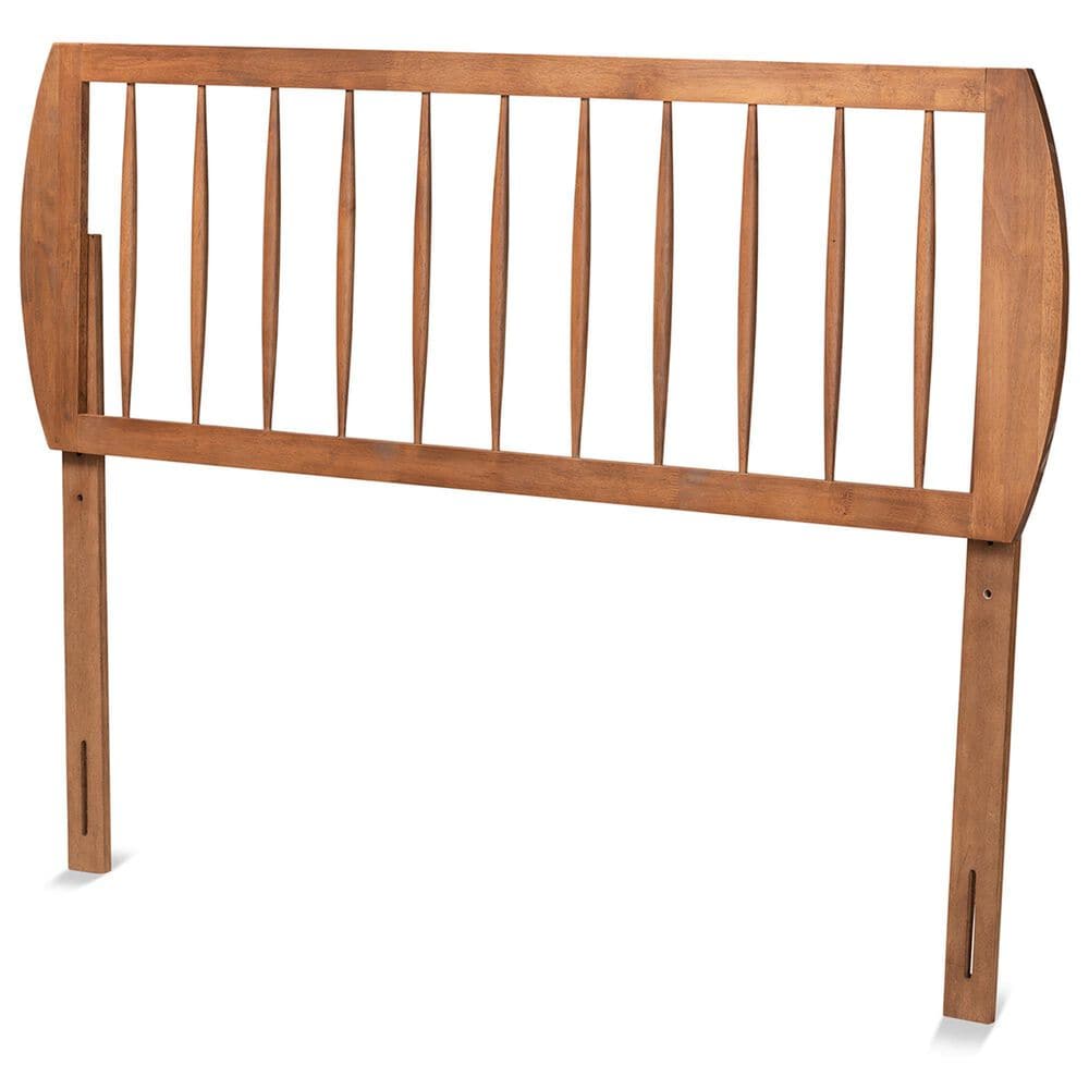 Baxton Studio Norman Full Slat Headboard in Ash Walnut, , large